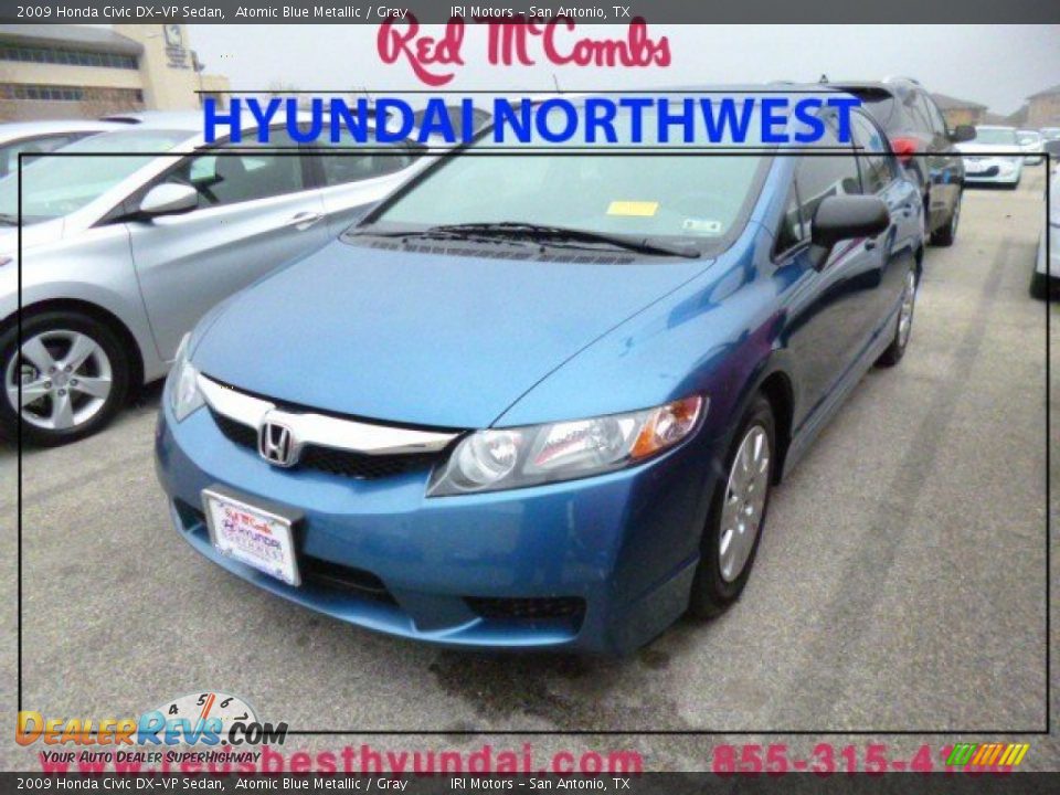 2009 Honda Civic DX-VP Sedan Atomic Blue Metallic / Gray Photo #1