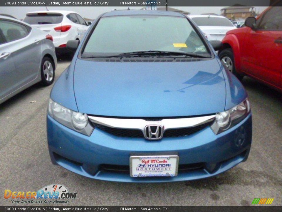 2009 Honda Civic DX-VP Sedan Atomic Blue Metallic / Gray Photo #2