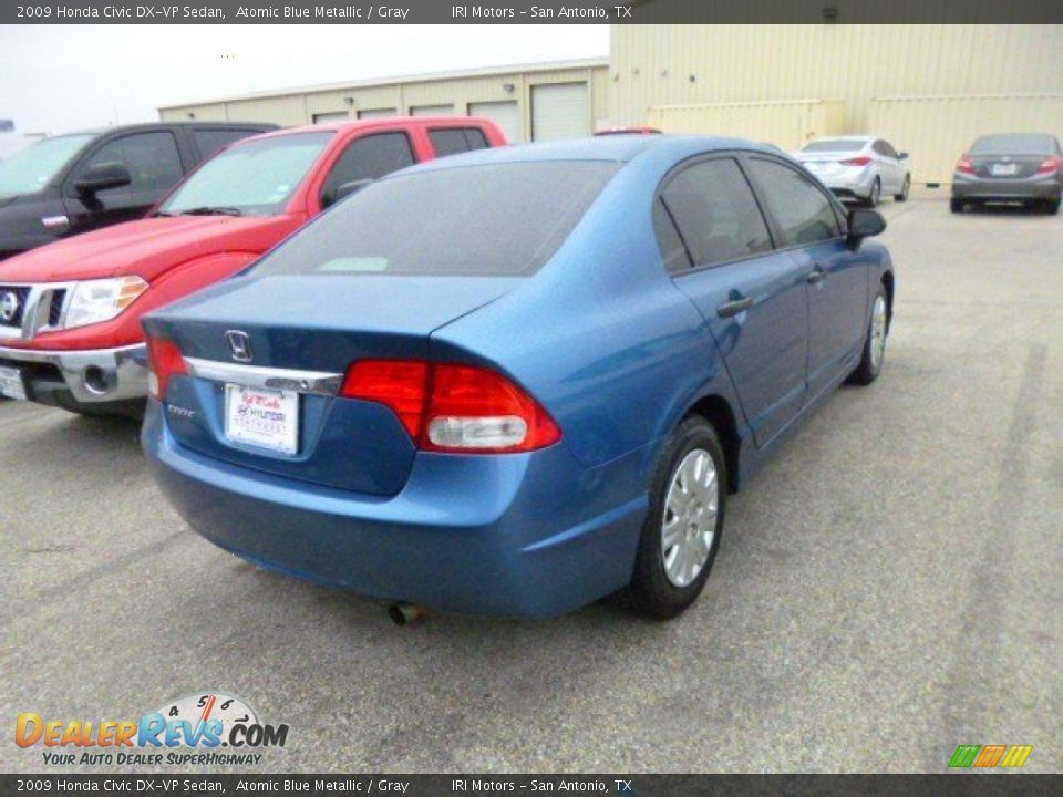 2009 Honda Civic DX-VP Sedan Atomic Blue Metallic / Gray Photo #4