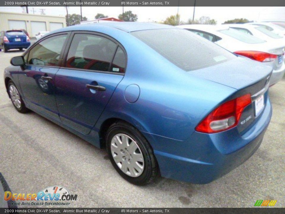 2009 Honda Civic DX-VP Sedan Atomic Blue Metallic / Gray Photo #5