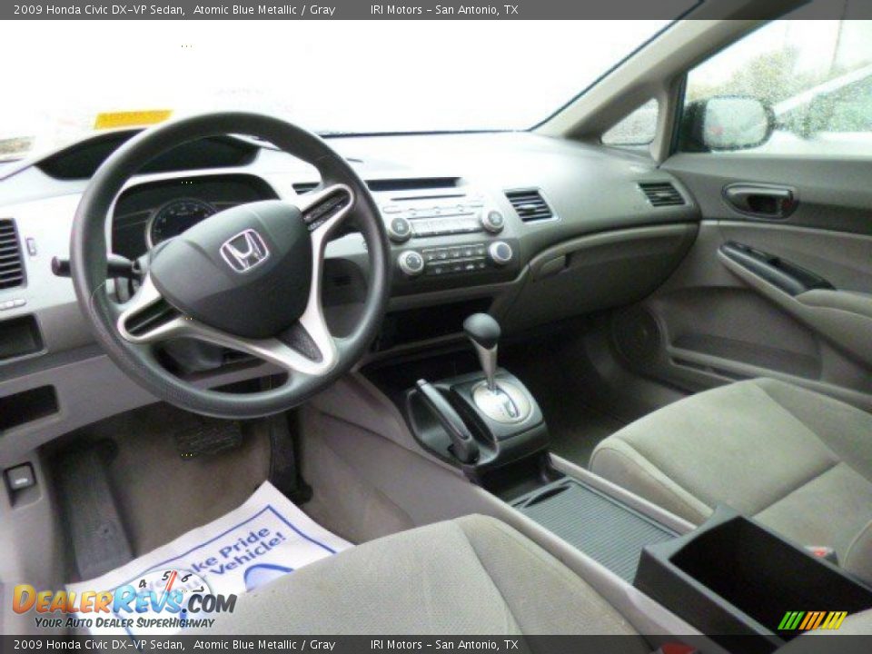 2009 Honda Civic DX-VP Sedan Atomic Blue Metallic / Gray Photo #8