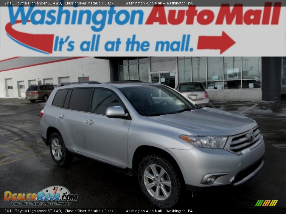 2011 Toyota Highlander SE 4WD Classic Silver Metallic / Black Photo #1
