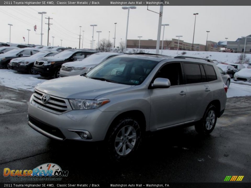 2011 Toyota Highlander SE 4WD Classic Silver Metallic / Black Photo #4