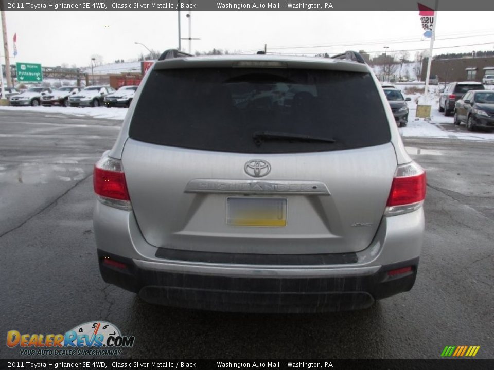 2011 Toyota Highlander SE 4WD Classic Silver Metallic / Black Photo #6