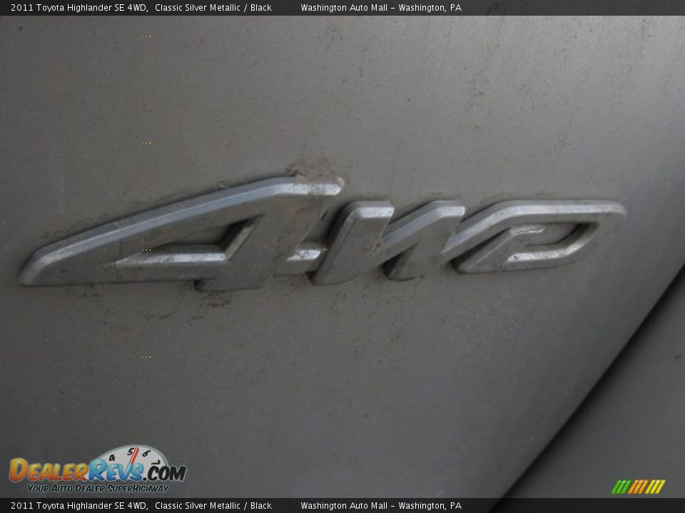 2011 Toyota Highlander SE 4WD Classic Silver Metallic / Black Photo #7