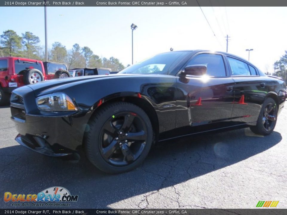 2014 Dodge Charger R/T Pitch Black / Black Photo #4