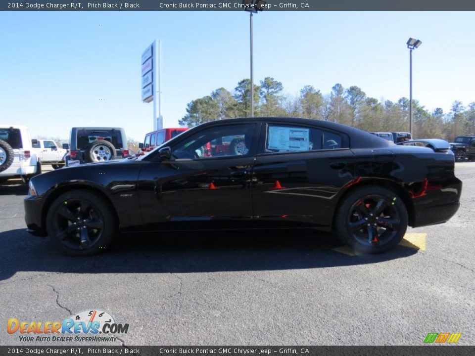 2014 Dodge Charger R/T Pitch Black / Black Photo #5
