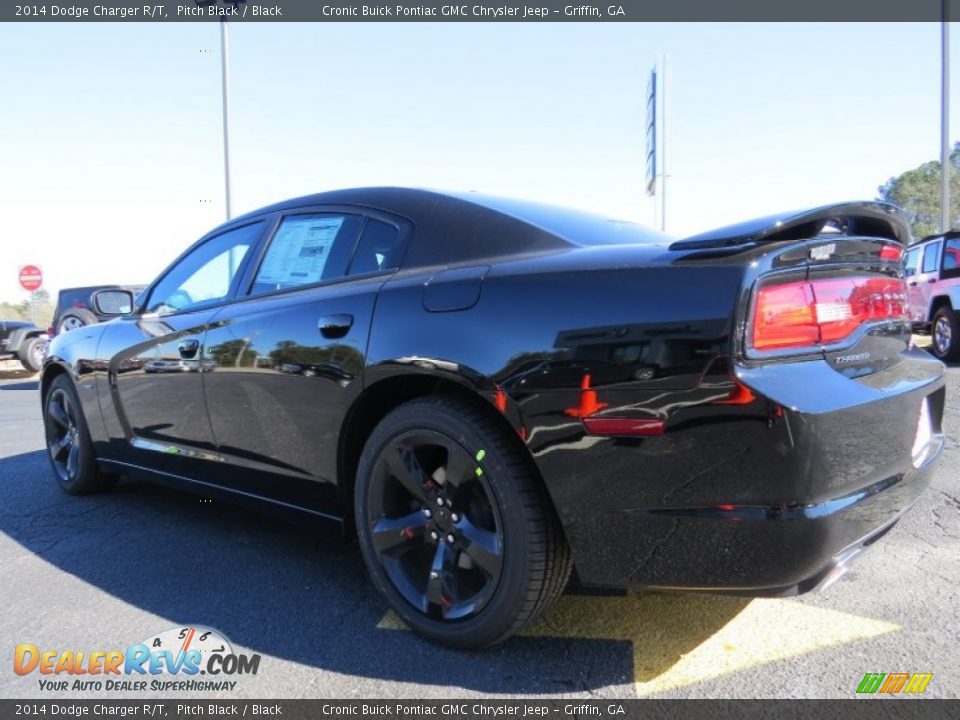 2014 Dodge Charger R/T Pitch Black / Black Photo #6