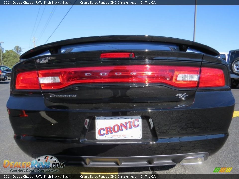 2014 Dodge Charger R/T Pitch Black / Black Photo #7