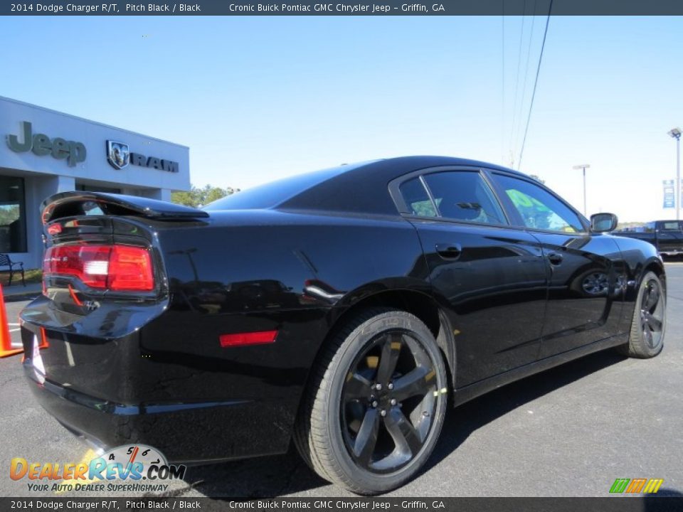 2014 Dodge Charger R/T Pitch Black / Black Photo #8