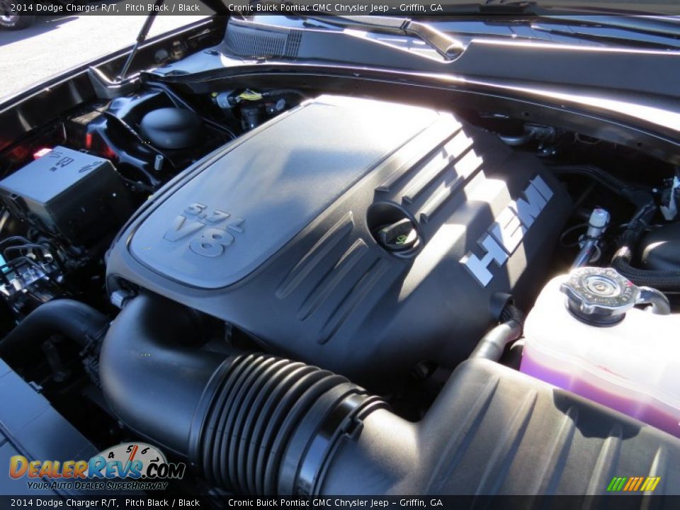 2014 Dodge Charger R/T Pitch Black / Black Photo #15