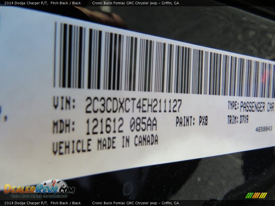 2014 Dodge Charger R/T Pitch Black / Black Photo #19