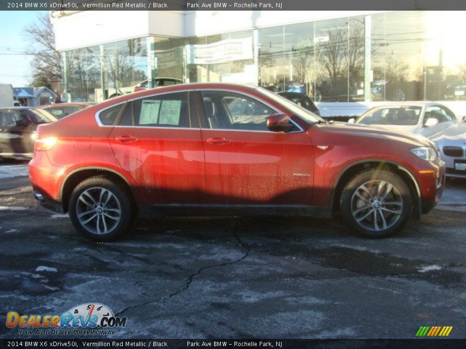 2014 BMW X6 xDrive50i Vermillion Red Metallic / Black Photo #2