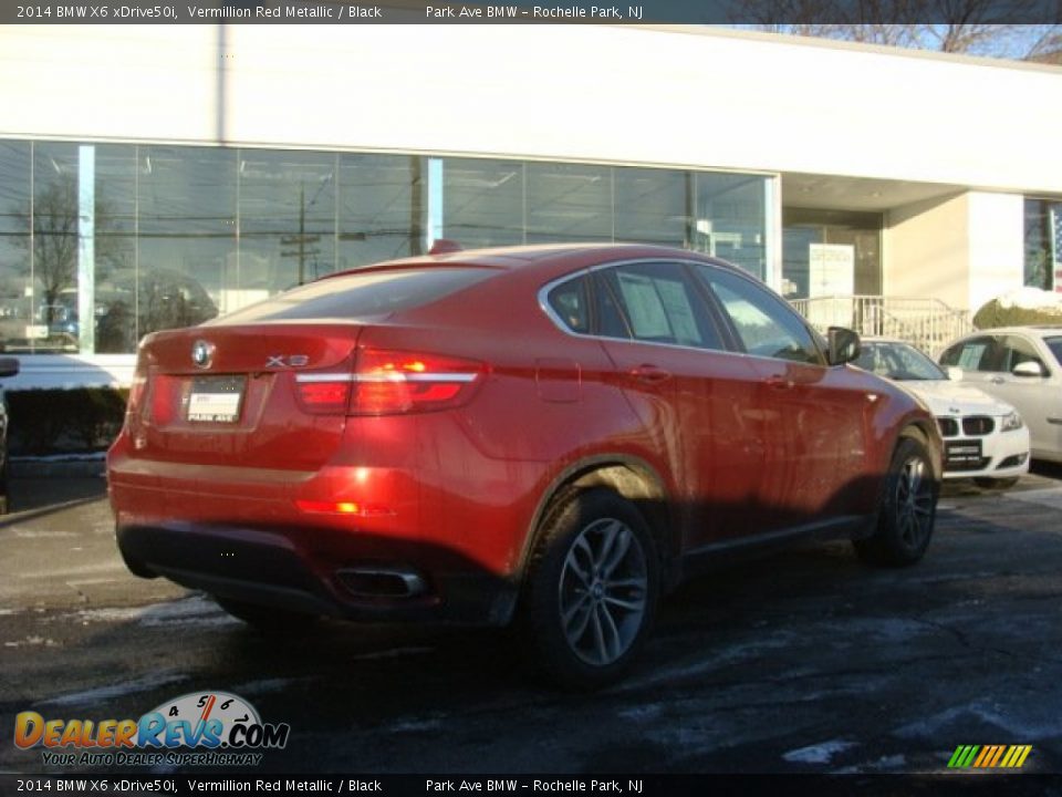 2014 BMW X6 xDrive50i Vermillion Red Metallic / Black Photo #3