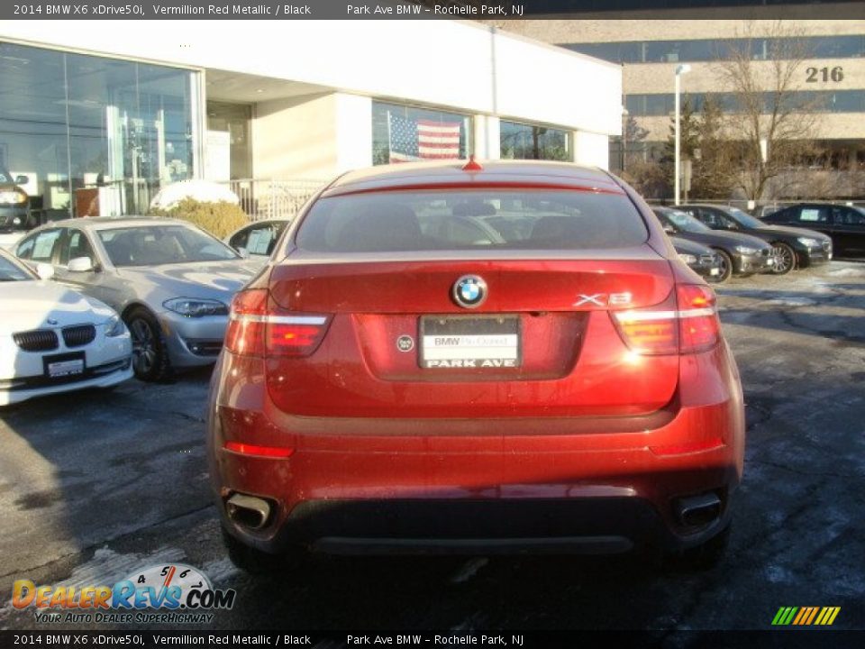 2014 BMW X6 xDrive50i Vermillion Red Metallic / Black Photo #4