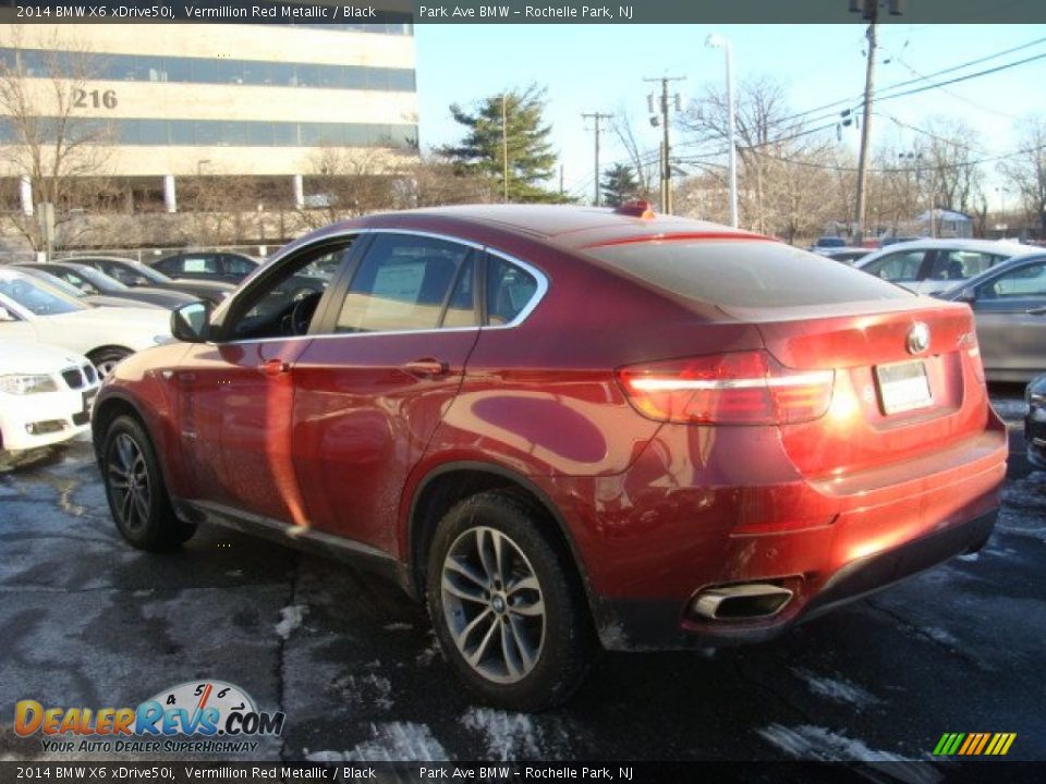 2014 BMW X6 xDrive50i Vermillion Red Metallic / Black Photo #5
