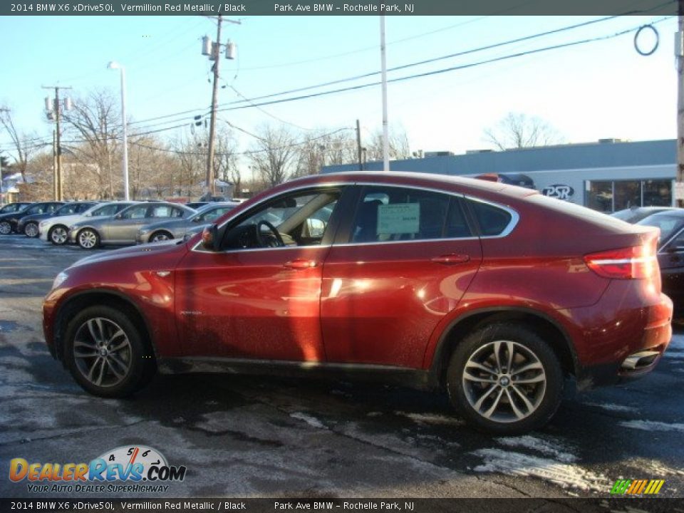 2014 BMW X6 xDrive50i Vermillion Red Metallic / Black Photo #6