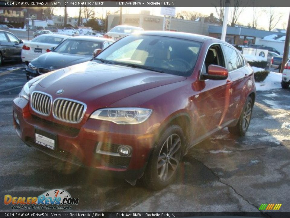 2014 BMW X6 xDrive50i Vermillion Red Metallic / Black Photo #7