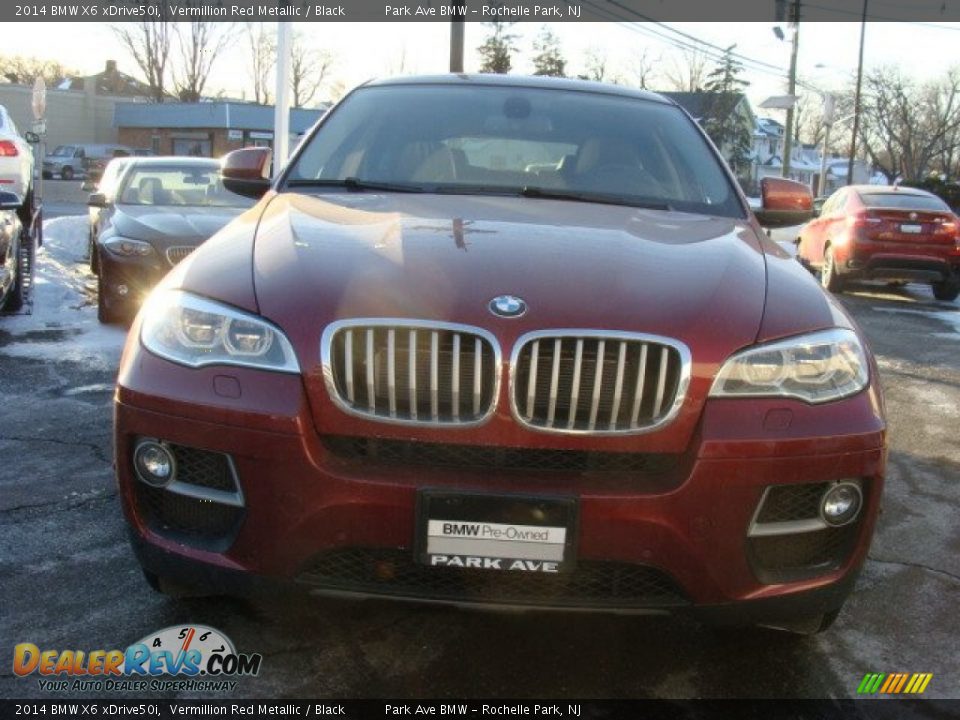 2014 BMW X6 xDrive50i Vermillion Red Metallic / Black Photo #8