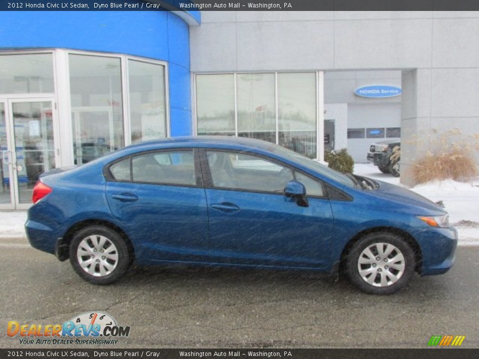 2012 Honda Civic LX Sedan Dyno Blue Pearl / Gray Photo #2