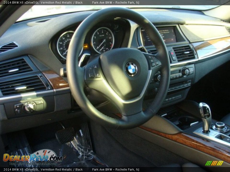 2014 BMW X6 xDrive50i Vermillion Red Metallic / Black Photo #10