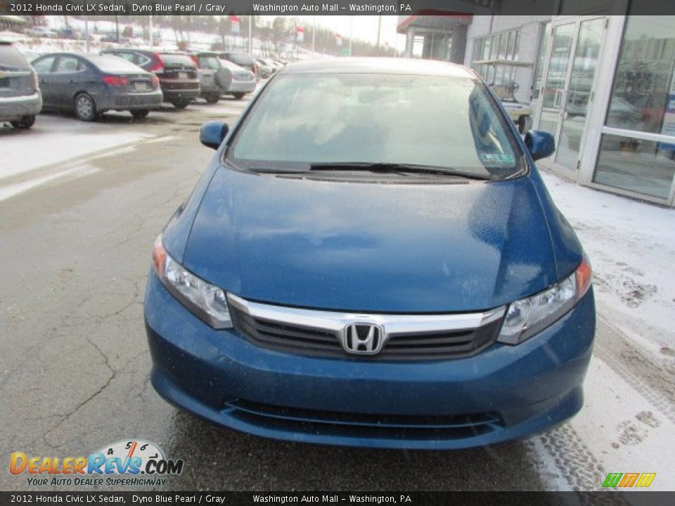 2012 Honda Civic LX Sedan Dyno Blue Pearl / Gray Photo #4