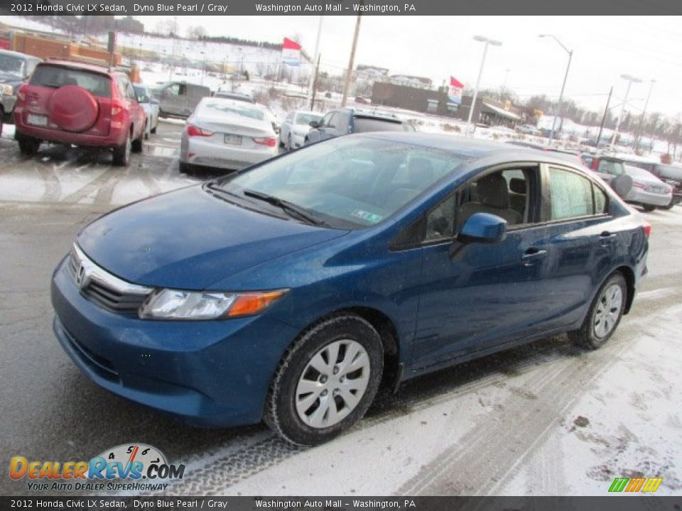 2012 Honda Civic LX Sedan Dyno Blue Pearl / Gray Photo #5