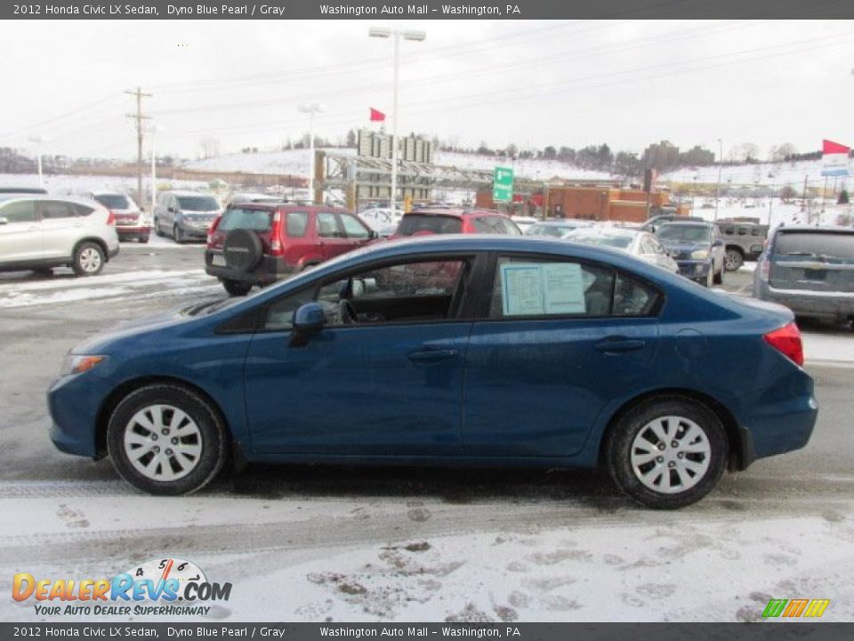 2012 Honda Civic LX Sedan Dyno Blue Pearl / Gray Photo #6