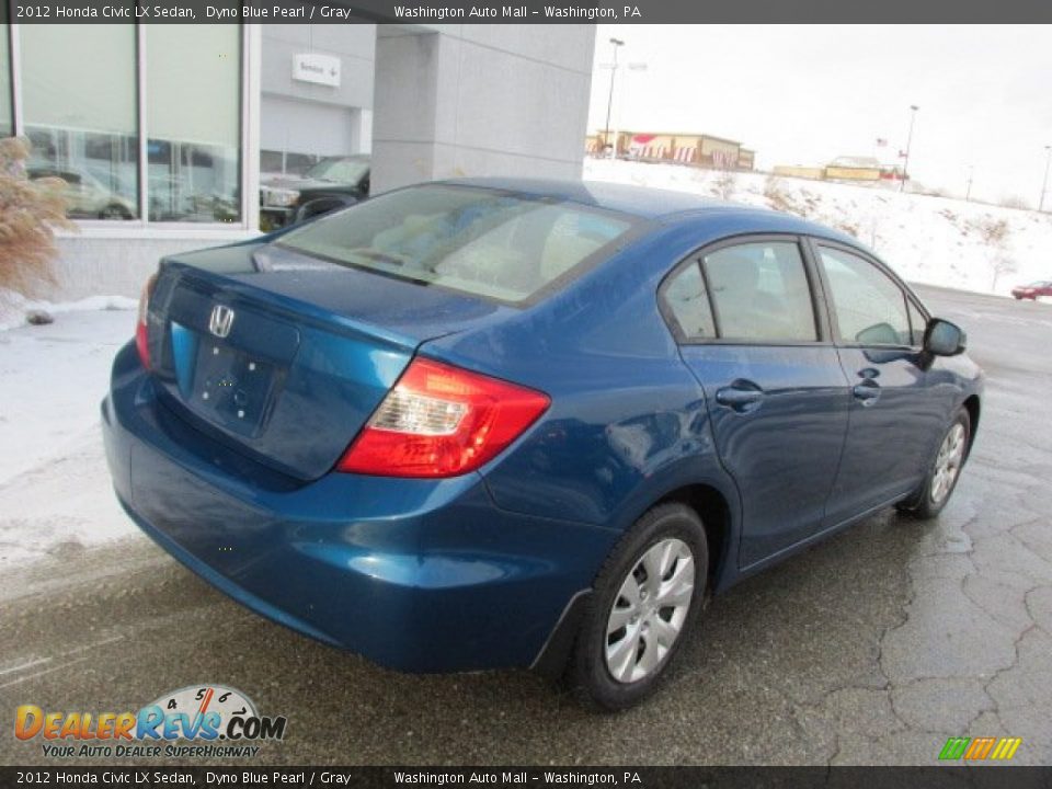 2012 Honda Civic LX Sedan Dyno Blue Pearl / Gray Photo #9
