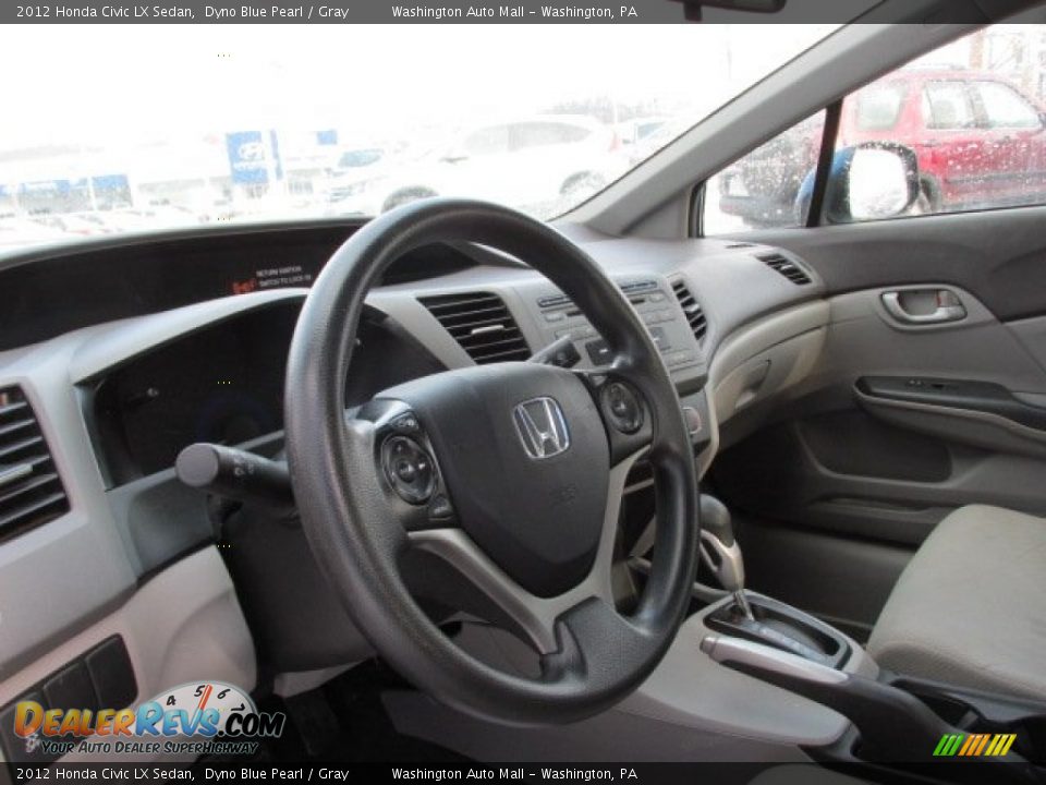 2012 Honda Civic LX Sedan Dyno Blue Pearl / Gray Photo #10