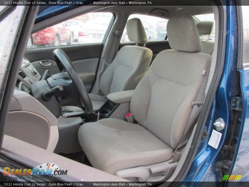 2012 Honda Civic LX Sedan Dyno Blue Pearl / Gray Photo #12