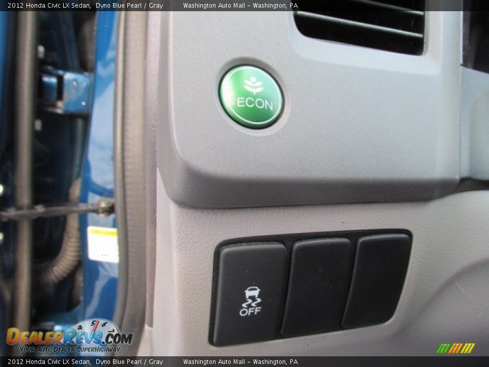 2012 Honda Civic LX Sedan Dyno Blue Pearl / Gray Photo #13