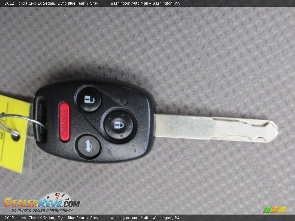 2012 Honda Civic LX Sedan Dyno Blue Pearl / Gray Photo #17
