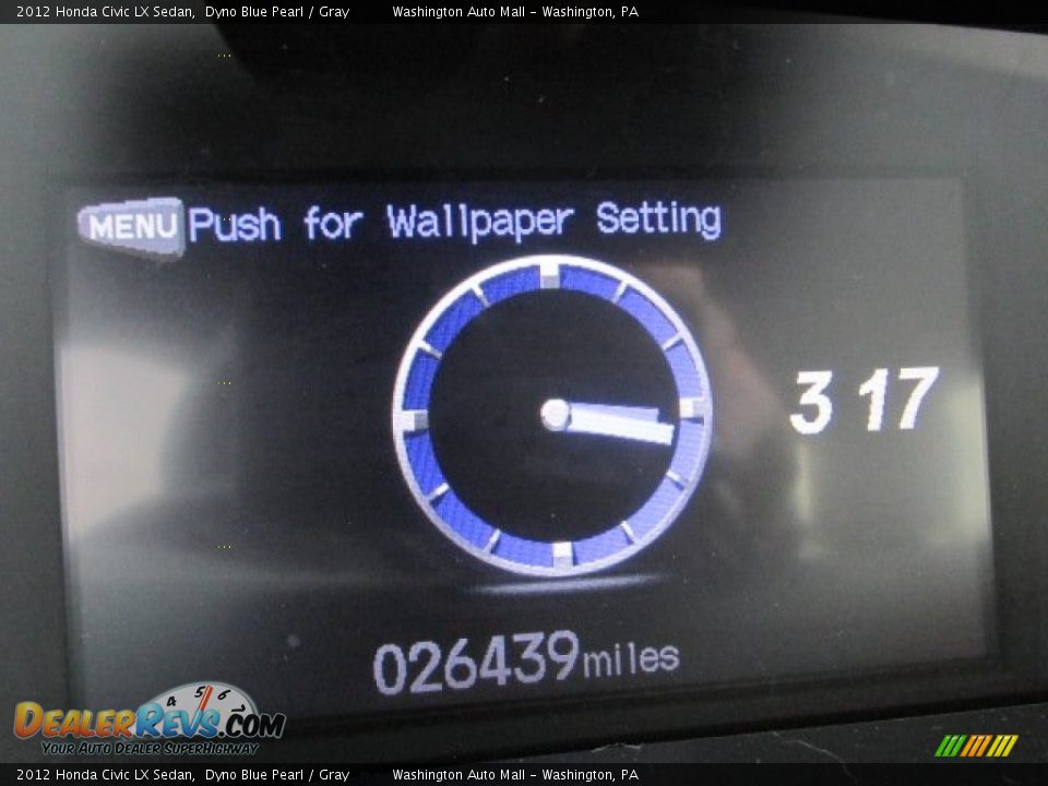 2012 Honda Civic LX Sedan Dyno Blue Pearl / Gray Photo #19