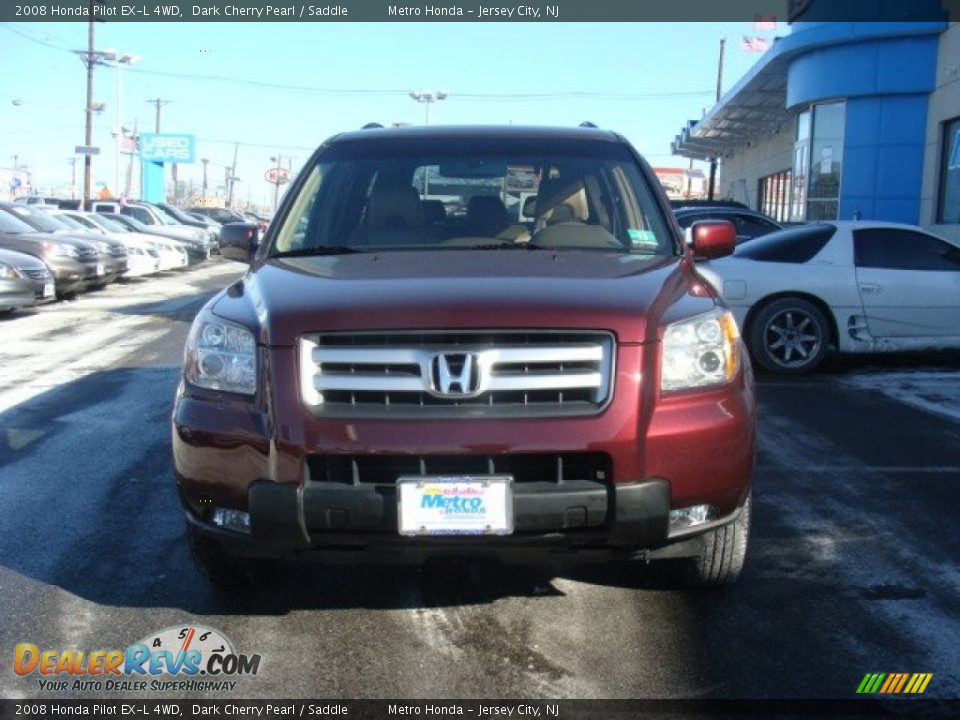 2008 Honda Pilot EX-L 4WD Dark Cherry Pearl / Saddle Photo #2