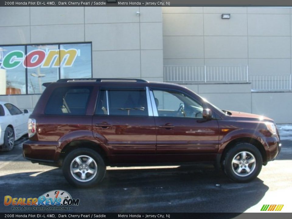 2008 Honda Pilot EX-L 4WD Dark Cherry Pearl / Saddle Photo #3