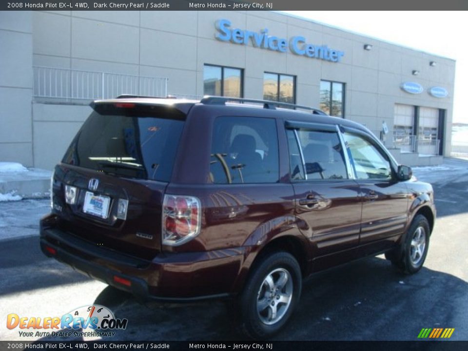 2008 Honda Pilot EX-L 4WD Dark Cherry Pearl / Saddle Photo #4