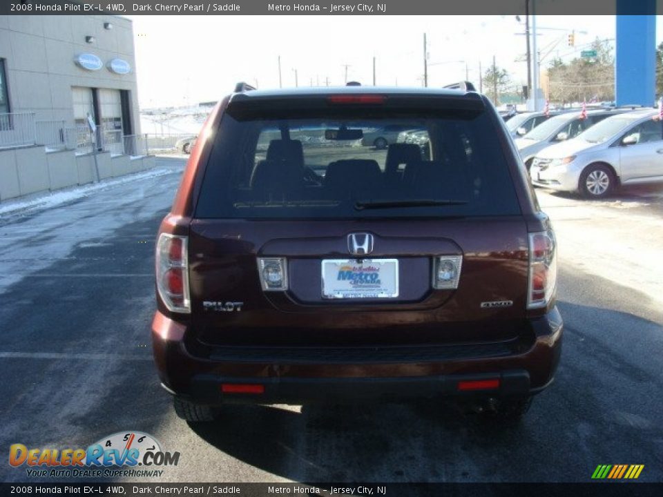 2008 Honda Pilot EX-L 4WD Dark Cherry Pearl / Saddle Photo #5