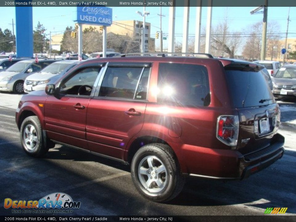 2008 Honda Pilot EX-L 4WD Dark Cherry Pearl / Saddle Photo #6