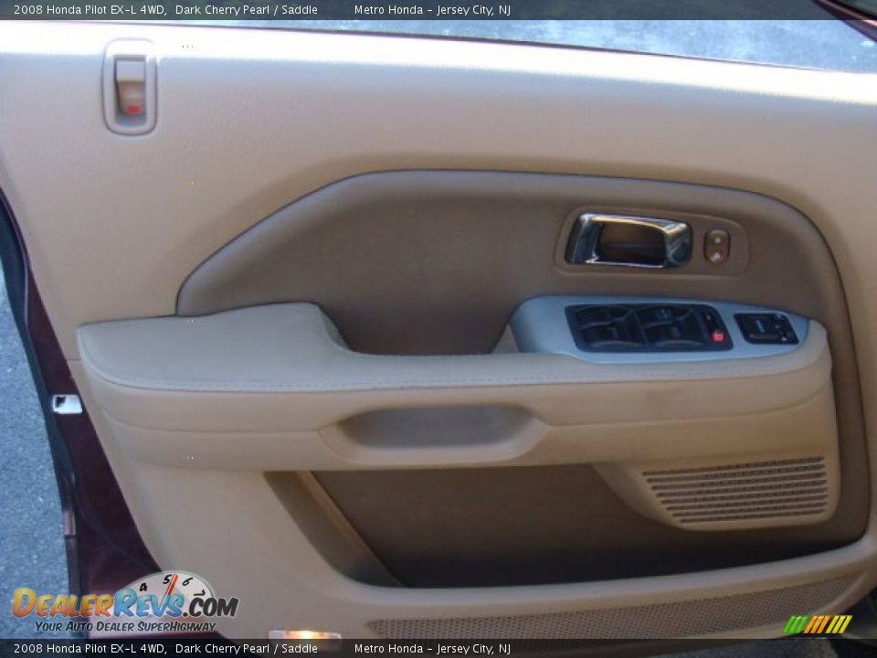2008 Honda Pilot EX-L 4WD Dark Cherry Pearl / Saddle Photo #7