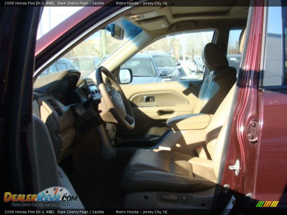 2008 Honda Pilot EX-L 4WD Dark Cherry Pearl / Saddle Photo #8