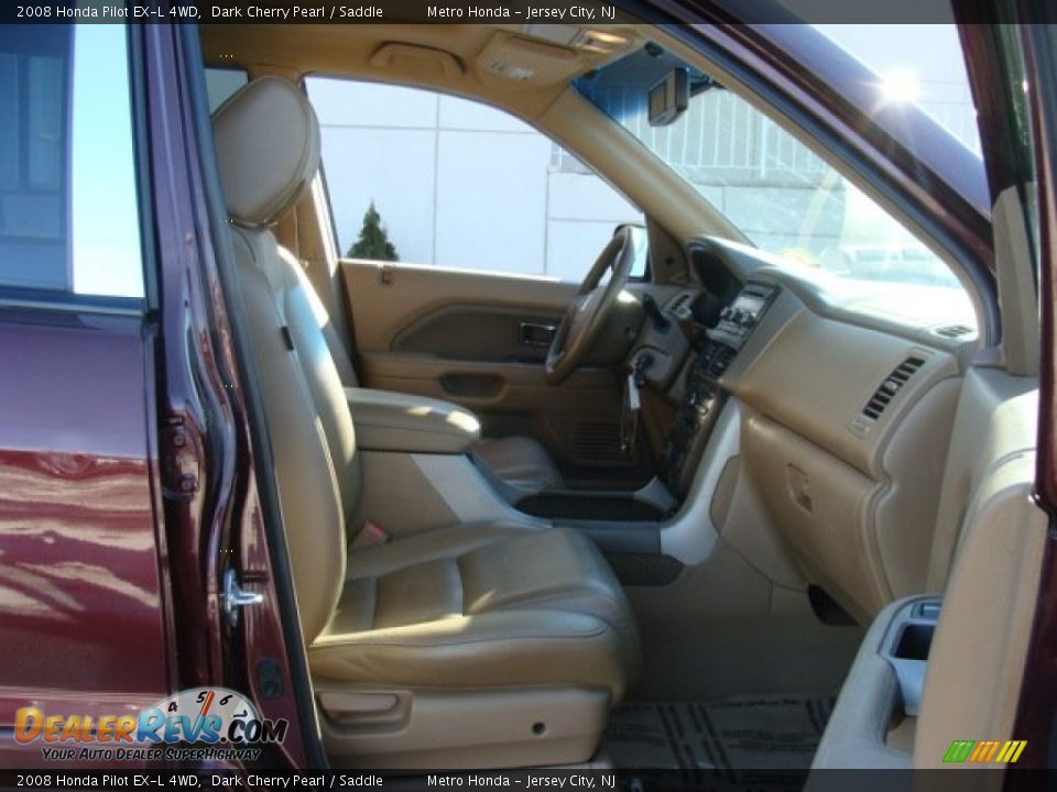 2008 Honda Pilot EX-L 4WD Dark Cherry Pearl / Saddle Photo #9