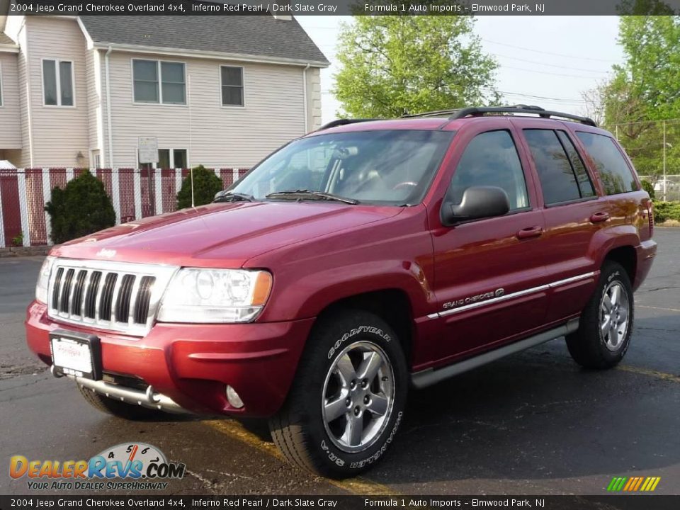 2004 Jeep Grand Cherokee Overland 4x4 Inferno Red Pearl / Dark Slate Gray Photo #1