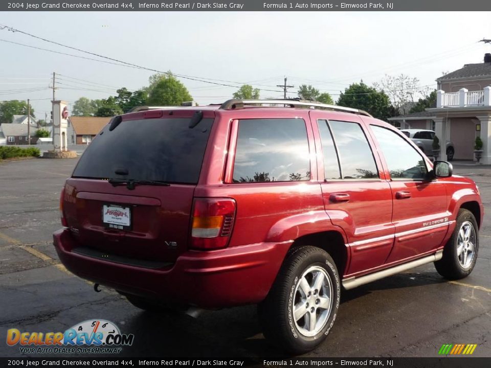 2004 Jeep Grand Cherokee Overland 4x4 Inferno Red Pearl / Dark Slate Gray Photo #3
