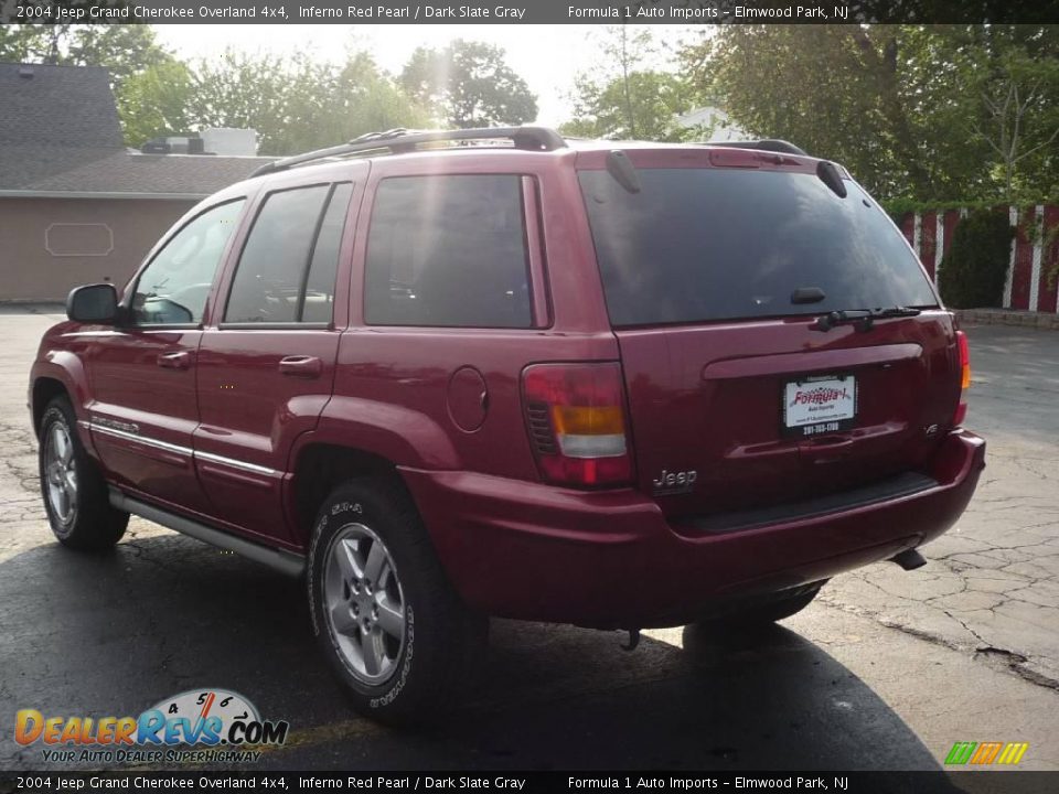 2004 Jeep Grand Cherokee Overland 4x4 Inferno Red Pearl / Dark Slate Gray Photo #4
