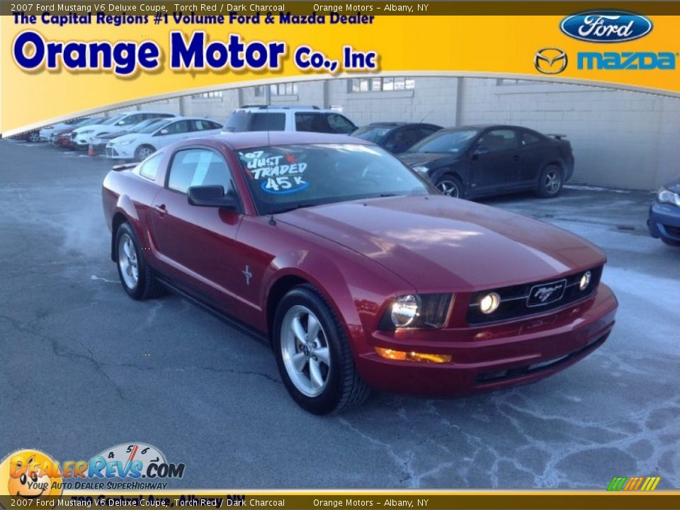 2007 Ford Mustang V6 Deluxe Coupe Torch Red / Dark Charcoal Photo #1