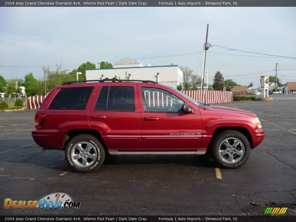 2004 Jeep Grand Cherokee Overland 4x4 Inferno Red Pearl / Dark Slate Gray Photo #9