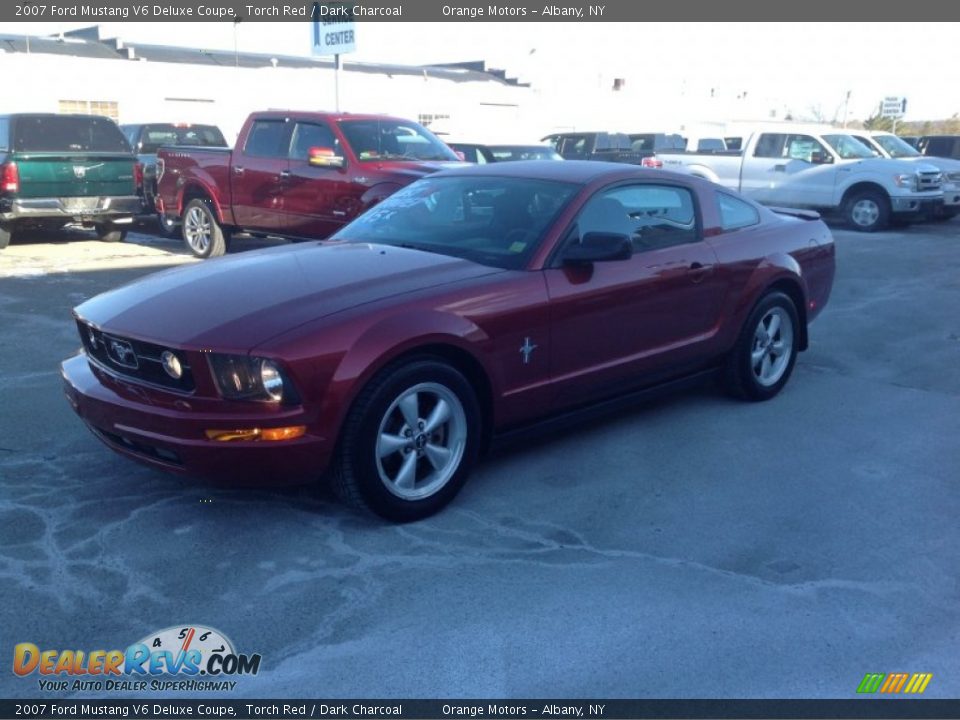 2007 Ford Mustang V6 Deluxe Coupe Torch Red / Dark Charcoal Photo #3