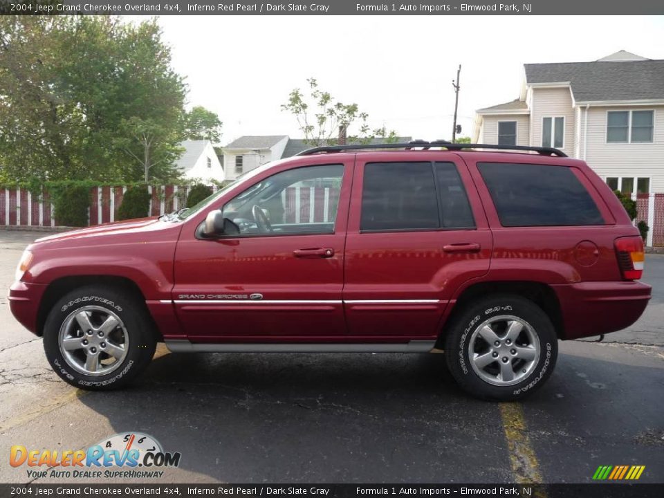 2004 Jeep Grand Cherokee Overland 4x4 Inferno Red Pearl / Dark Slate Gray Photo #10