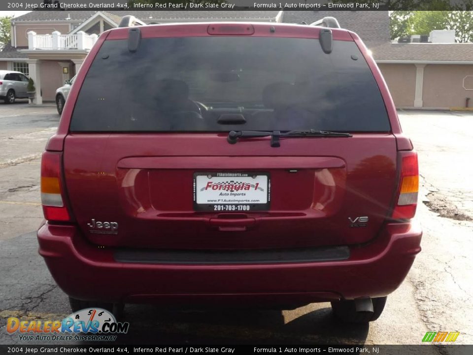 2004 Jeep Grand Cherokee Overland 4x4 Inferno Red Pearl / Dark Slate Gray Photo #12